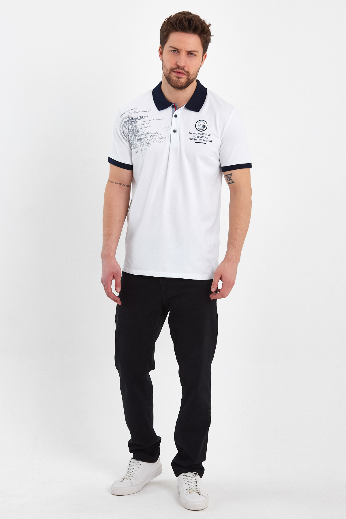 Футболка з принтом Trend Collection 39305 Білий (BEYAZ) - Фото 