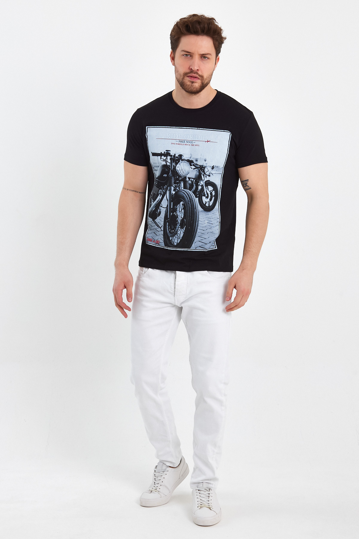Футболка з принтом Trend Collection 2725 Чорний - Фото 