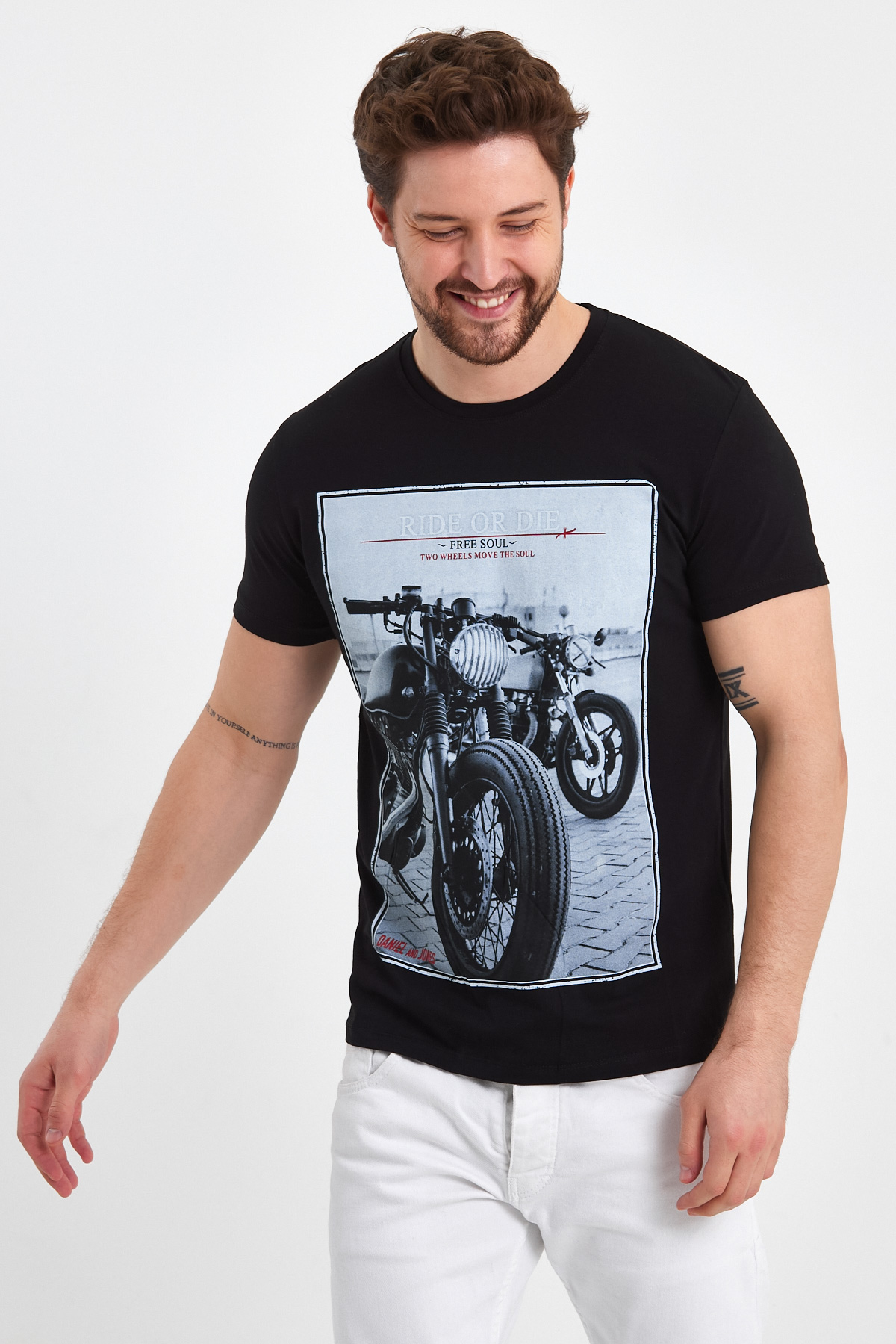 Футболка з принтом Trend Collection 2725 Чорний - Фото 2