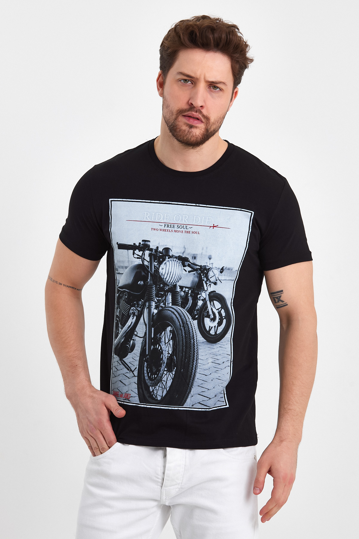 Футболка з принтом Trend Collection 2725 Чорний - Фото 3