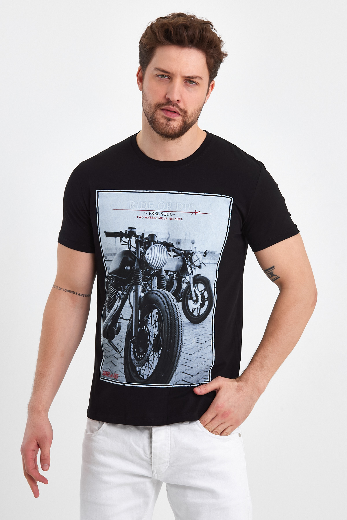 Футболка з принтом Trend Collection 2725 Чорний - Фото 4