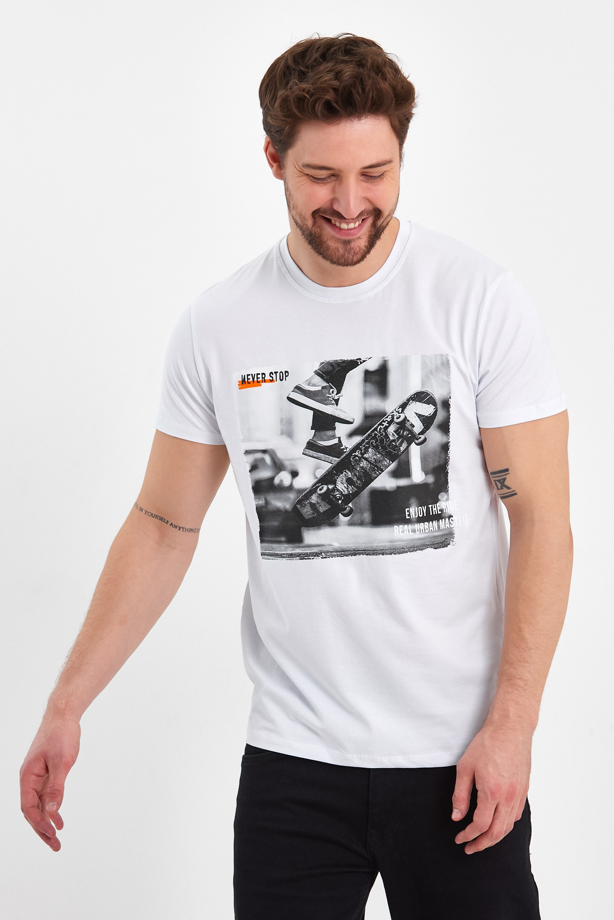Футболка з принтом Trend Collection 2799 Білий - Фото 1