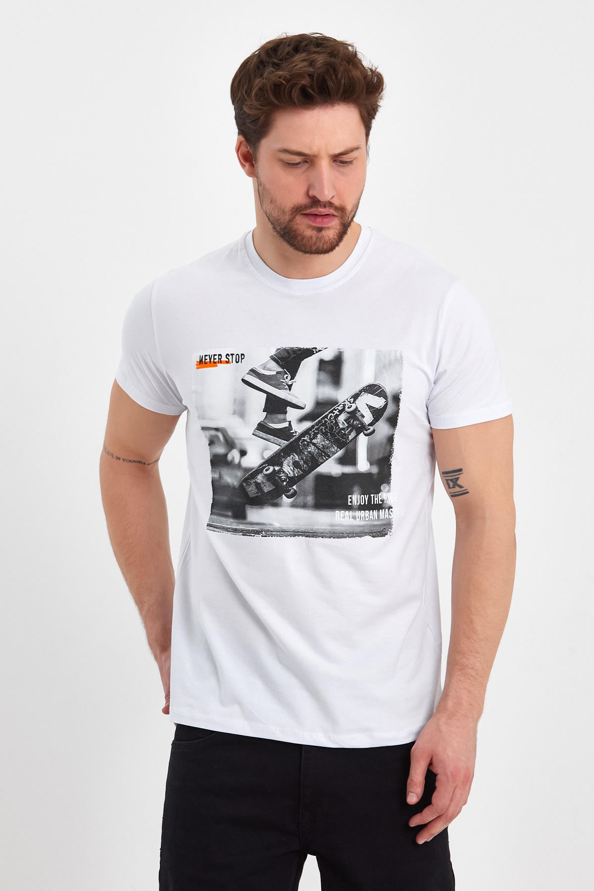 Футболка з принтом Trend Collection 2799 Білий - Фото 4