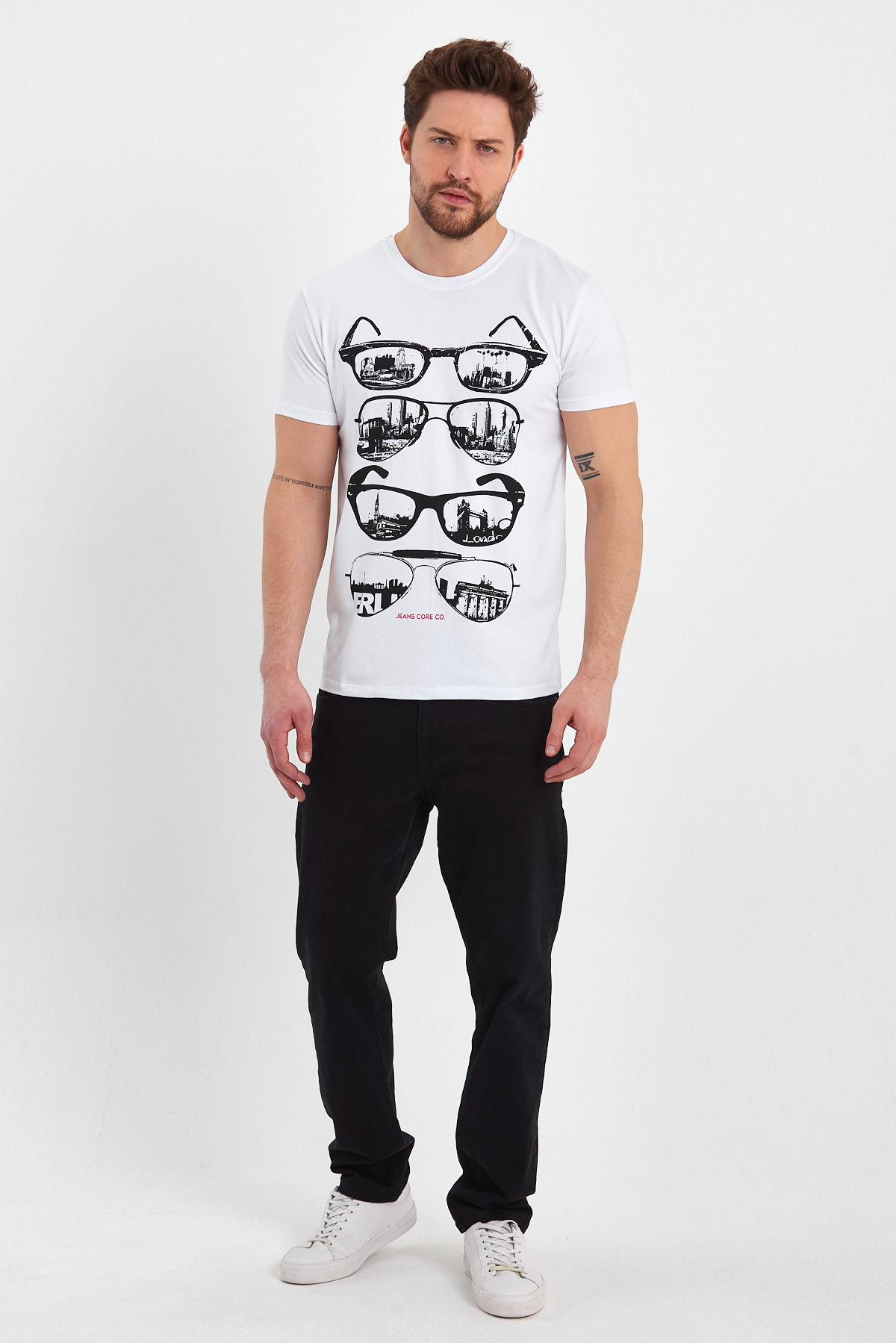 Футболка з принтом Trend Collection 2909 Білий - Фото 