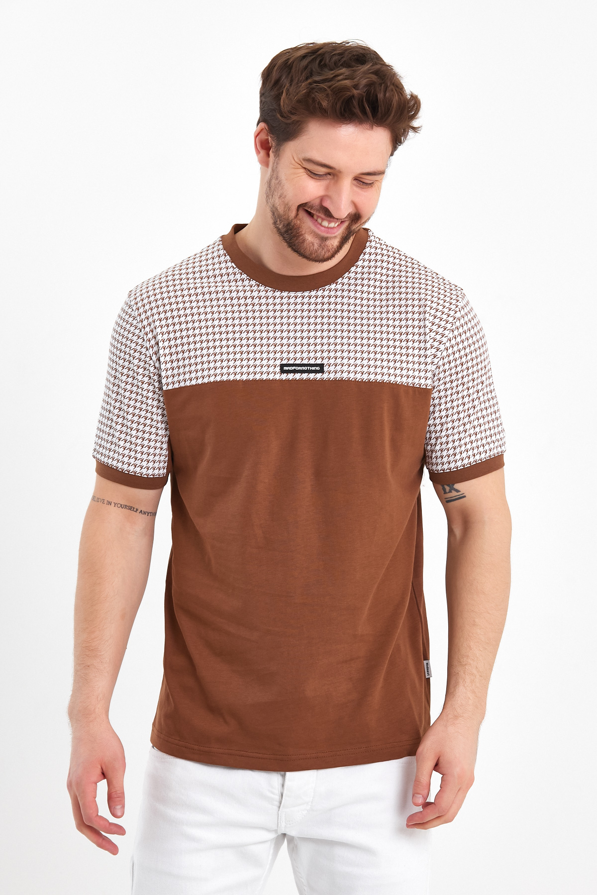 Футболка з принтом Trend Collection 6103 Коричневий (KAHVE RENGI) - Фото 3