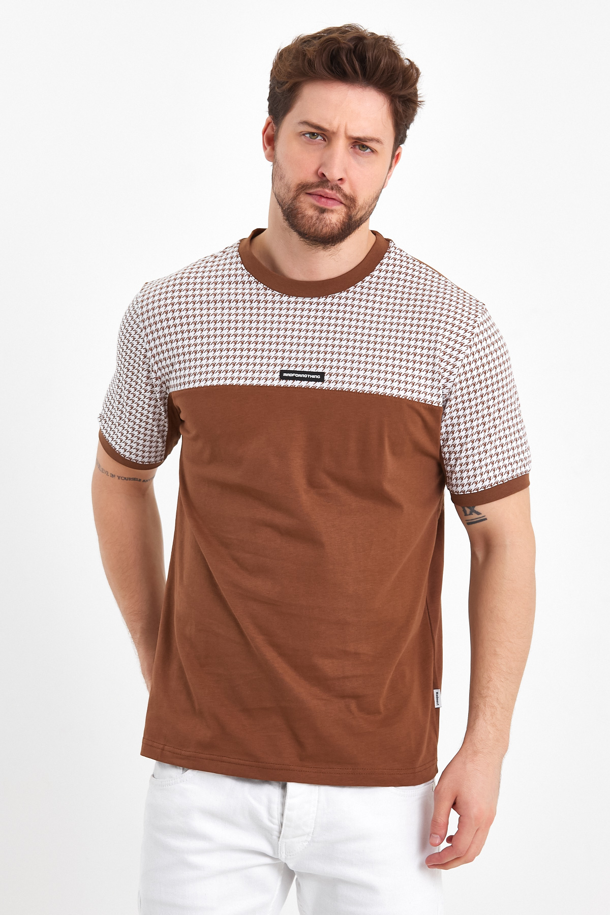 Футболка з принтом Trend Collection 6103 Коричневий (KAHVE RENGI) - Фото 4