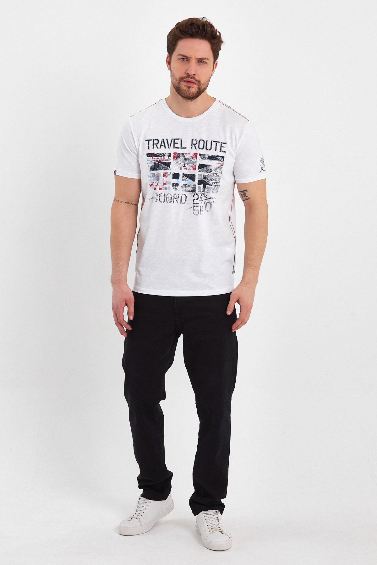 Футболка з принтом Trend Collection 29986 Білий (BEYAZ) - Фото 