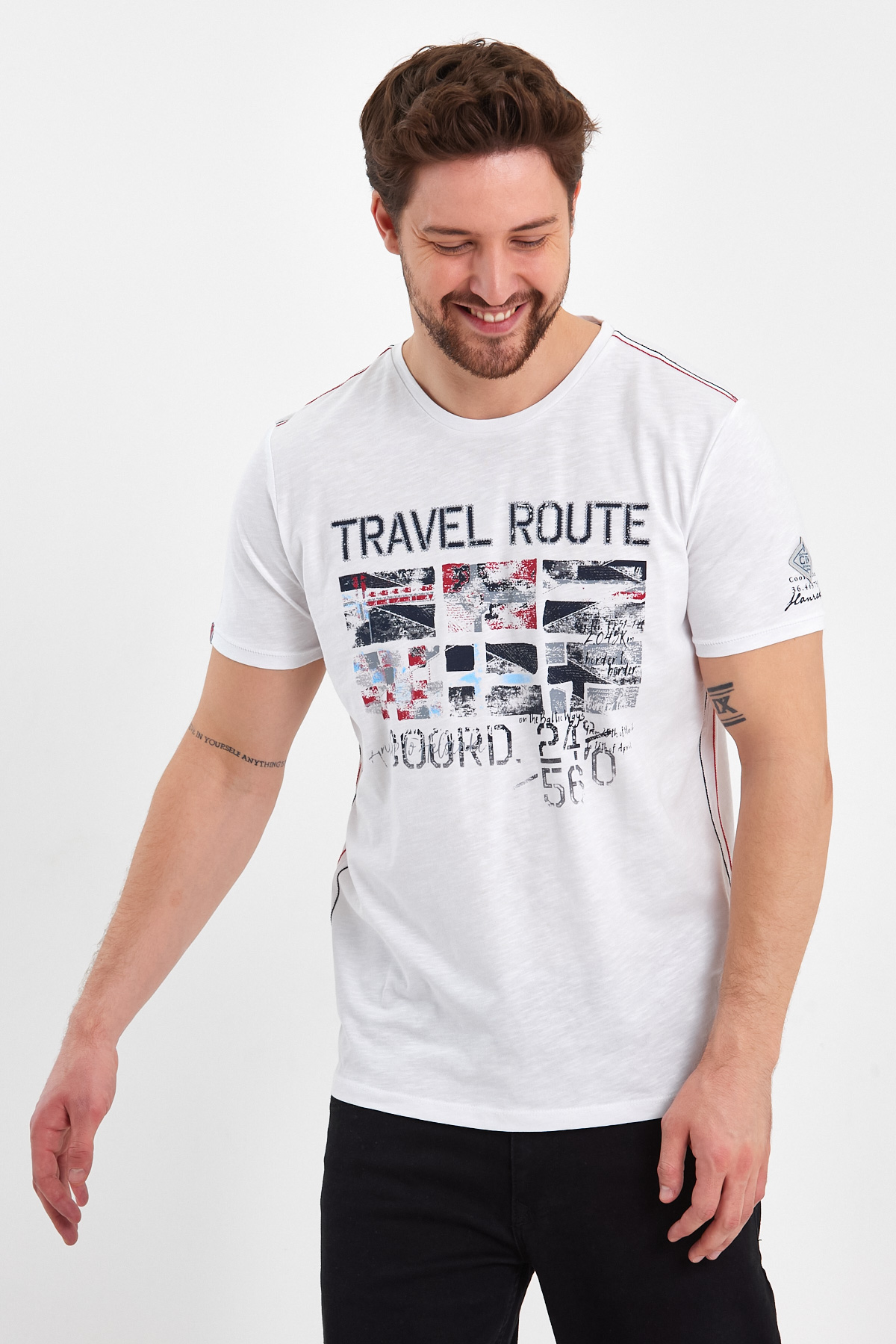 Футболка з принтом Trend Collection 29986 Білий (BEYAZ) - Фото 1