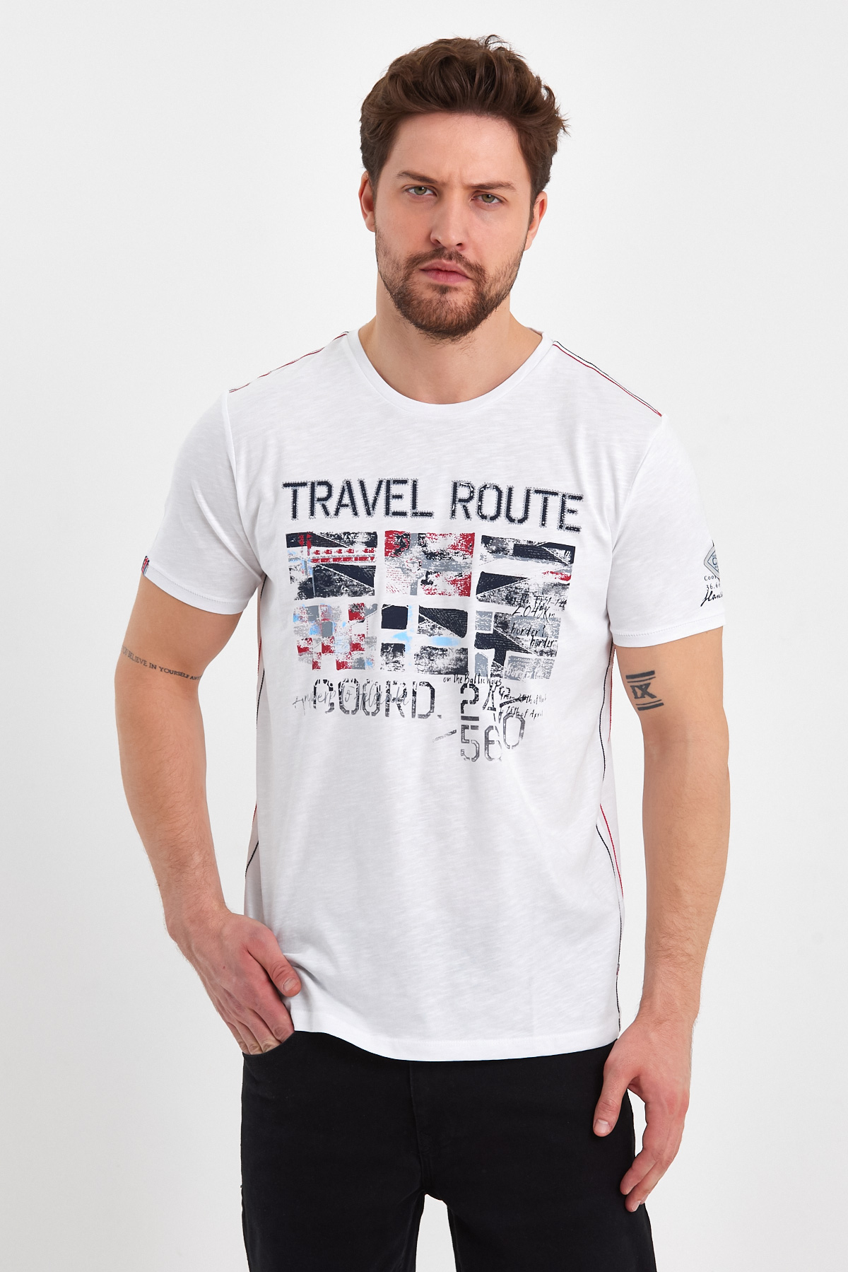 Футболка з принтом Trend Collection 29986 Білий (BEYAZ) - Фото 3