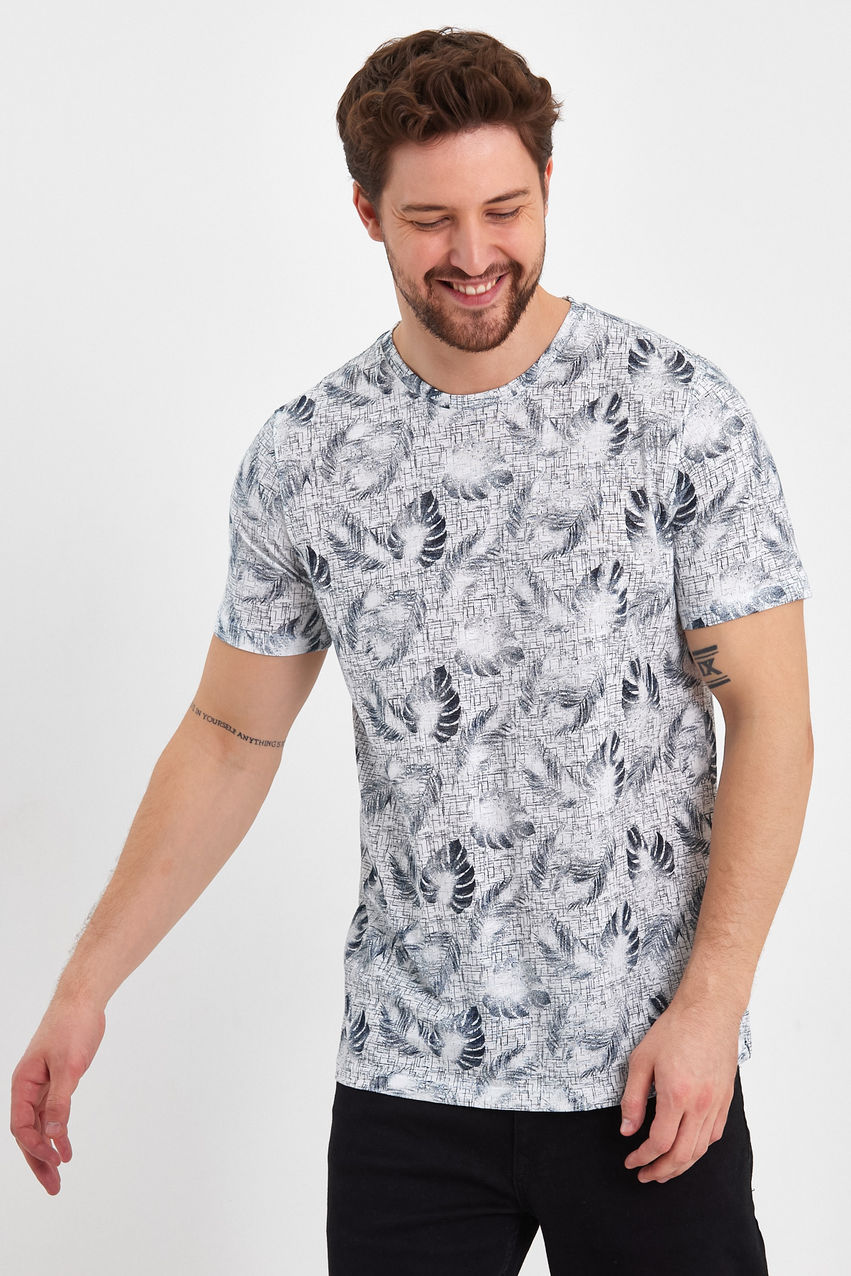 Футболка з принтом Trend Collection 35971 Білий (BEYAZ) - Фото 2