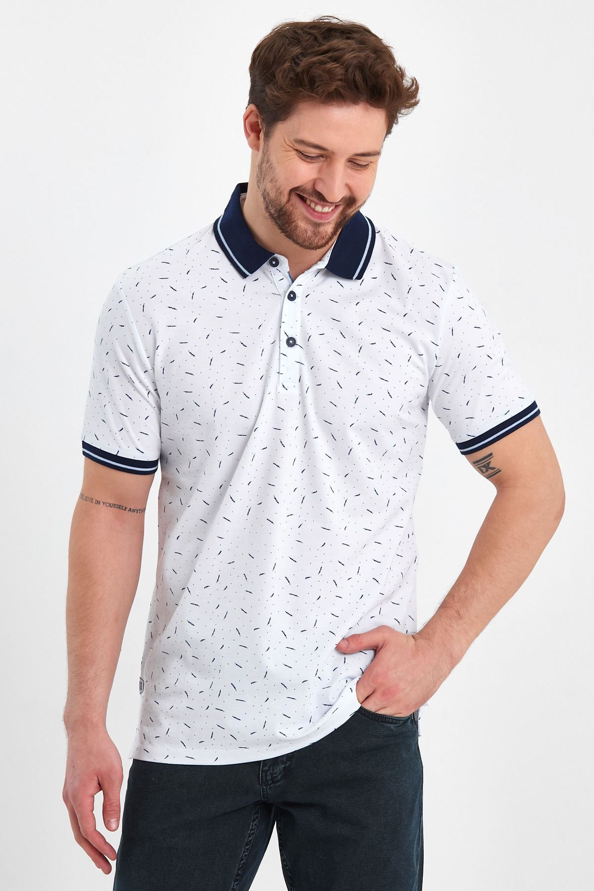 Футболка з принтом Trend Collection 39273 Білий (BEYAZ) - Фото 4