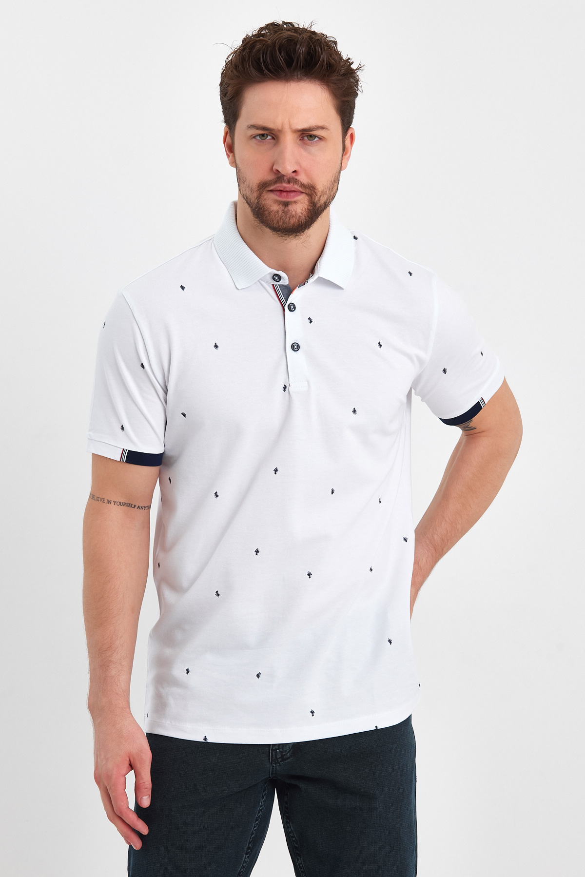 Футболка з принтом Trend Collection 39561 Білий (BEYAZ) - Фото 1