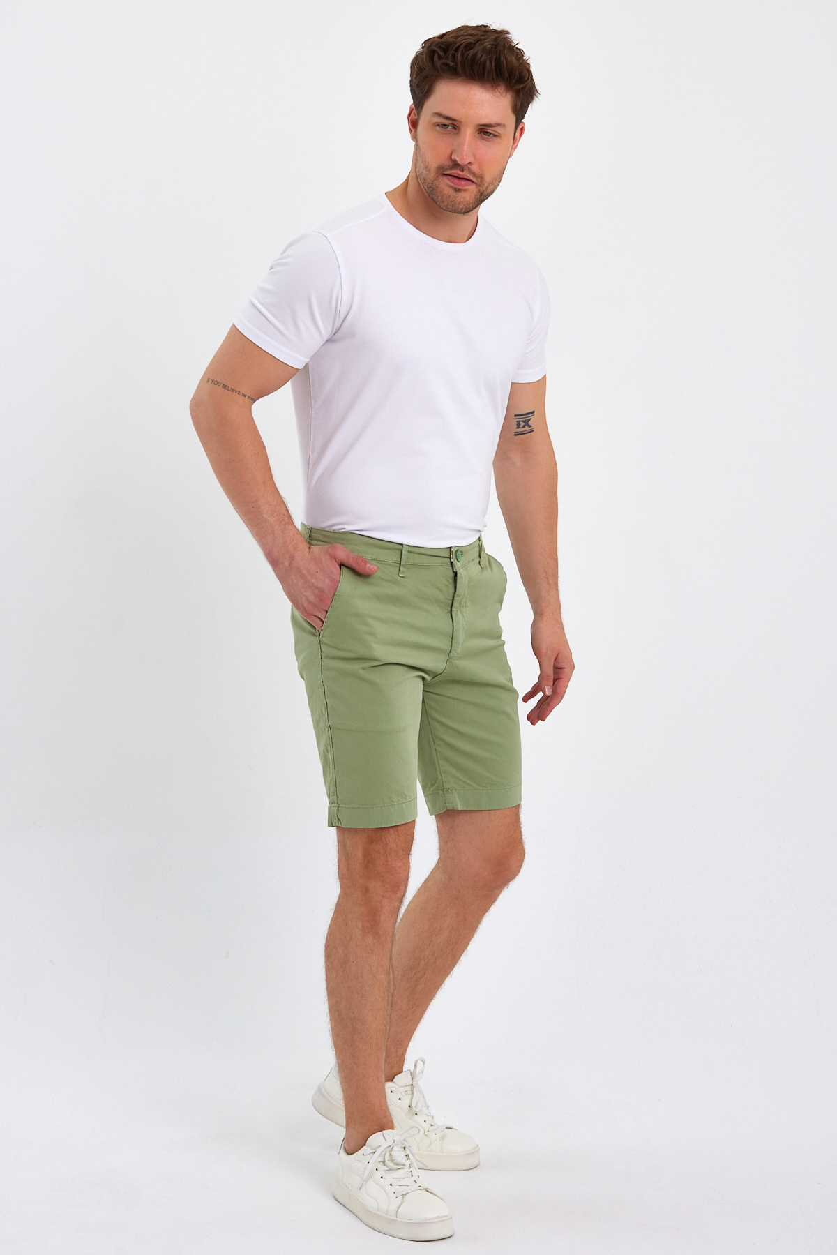 Шорти джинс Trend Collection 1013 Мятний (MINT) - Фото 4