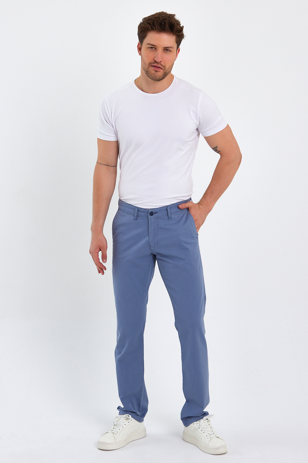 Штани comfort fit Trend Collection 3740 Сіро-синій (Z. MAVI) - Фото 