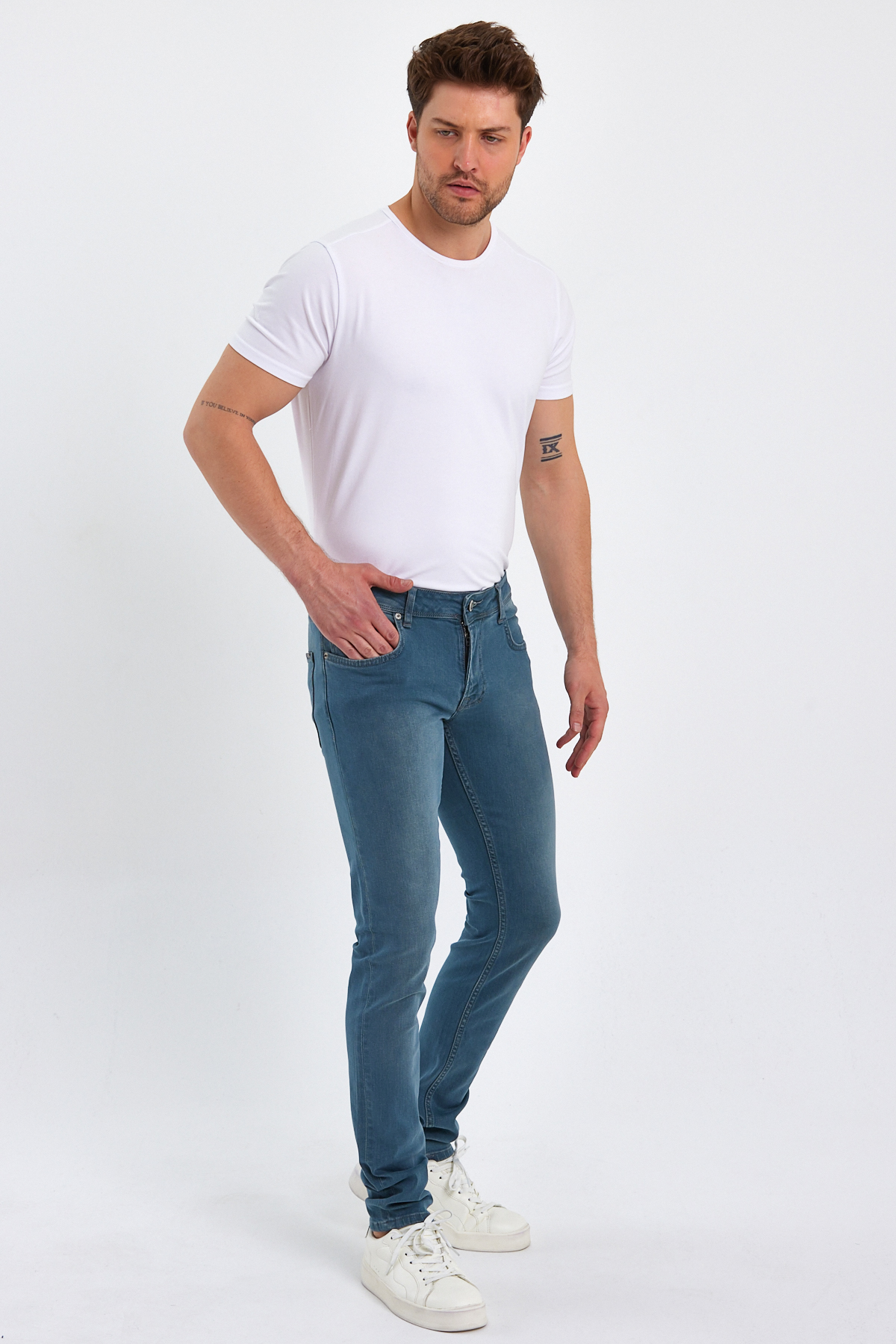 Джинси slim fit Trend Collection 676-02 Хакі (BLUE HAKI) - Фото 4