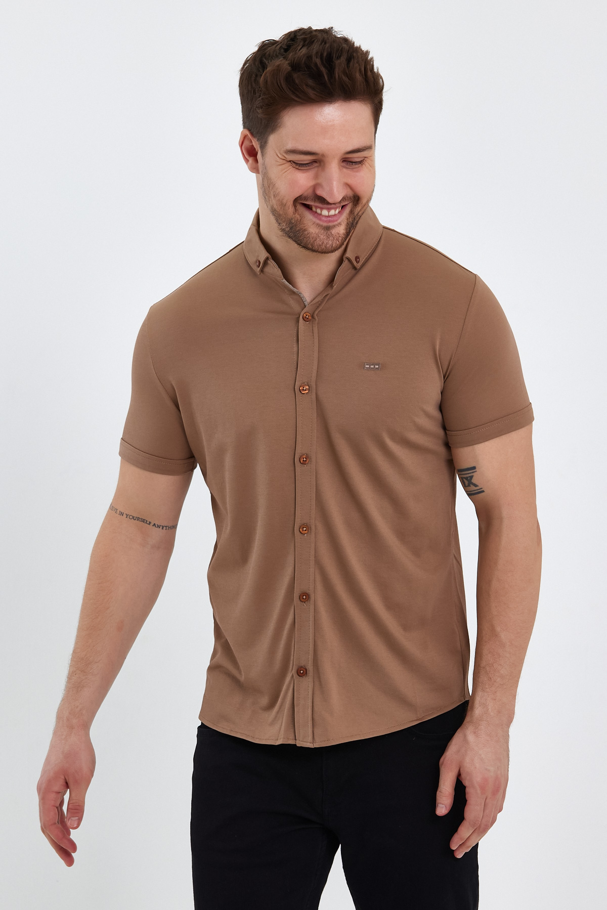 Сорочка-к.р. Trend Collection 22Y1200 Коричневий (VIZON) - Фото 2