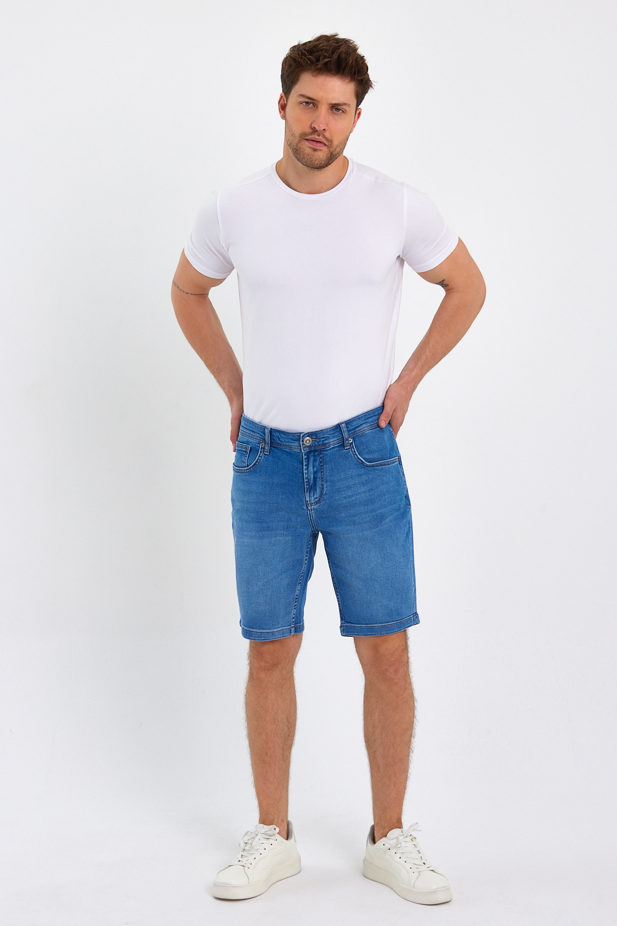Шорты джинс Trend Collection 7096-01 светло-синий (LIGHT BLUE) - Фото 