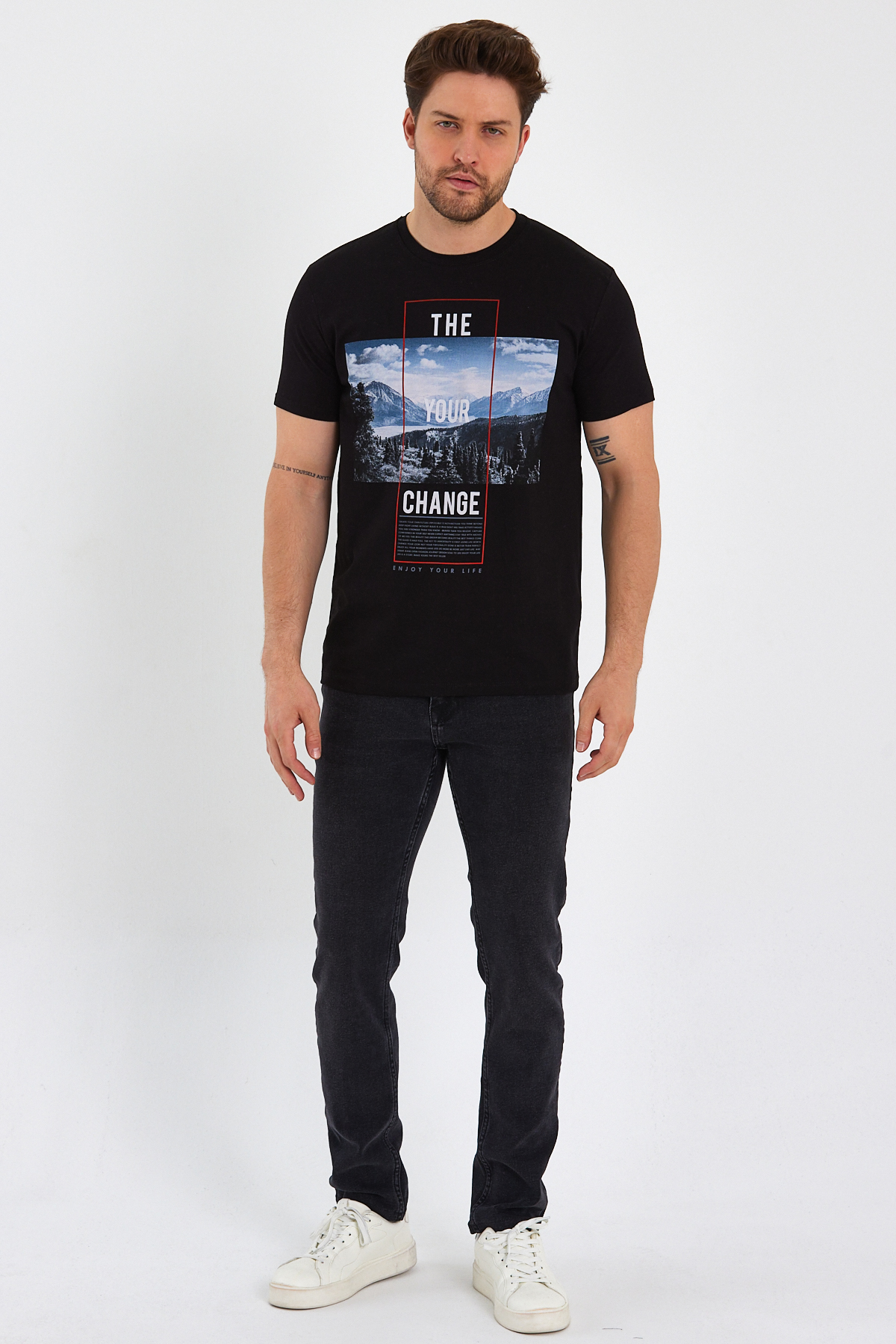 Футболка с принтом Trend Collection 2737 черный - Фото 