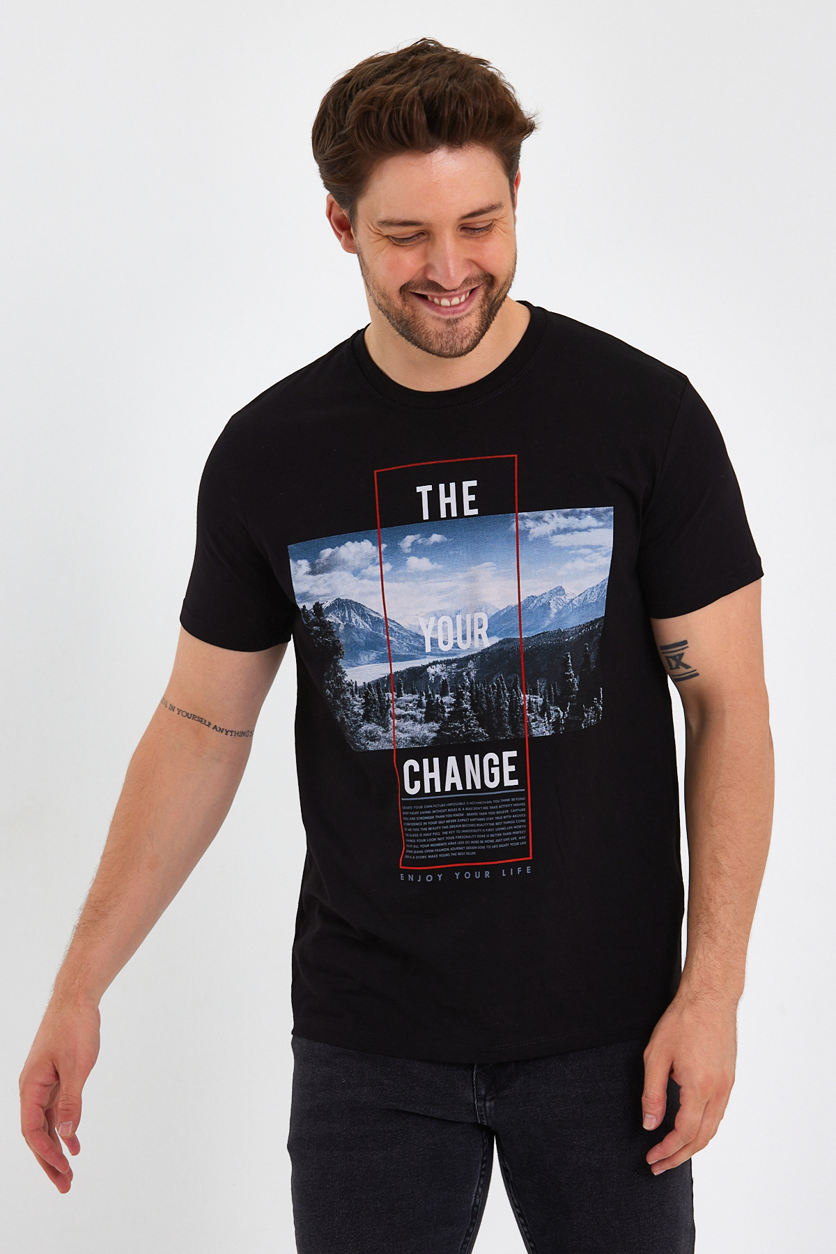 Футболка с принтом Trend Collection 2737 черный - Фото 1