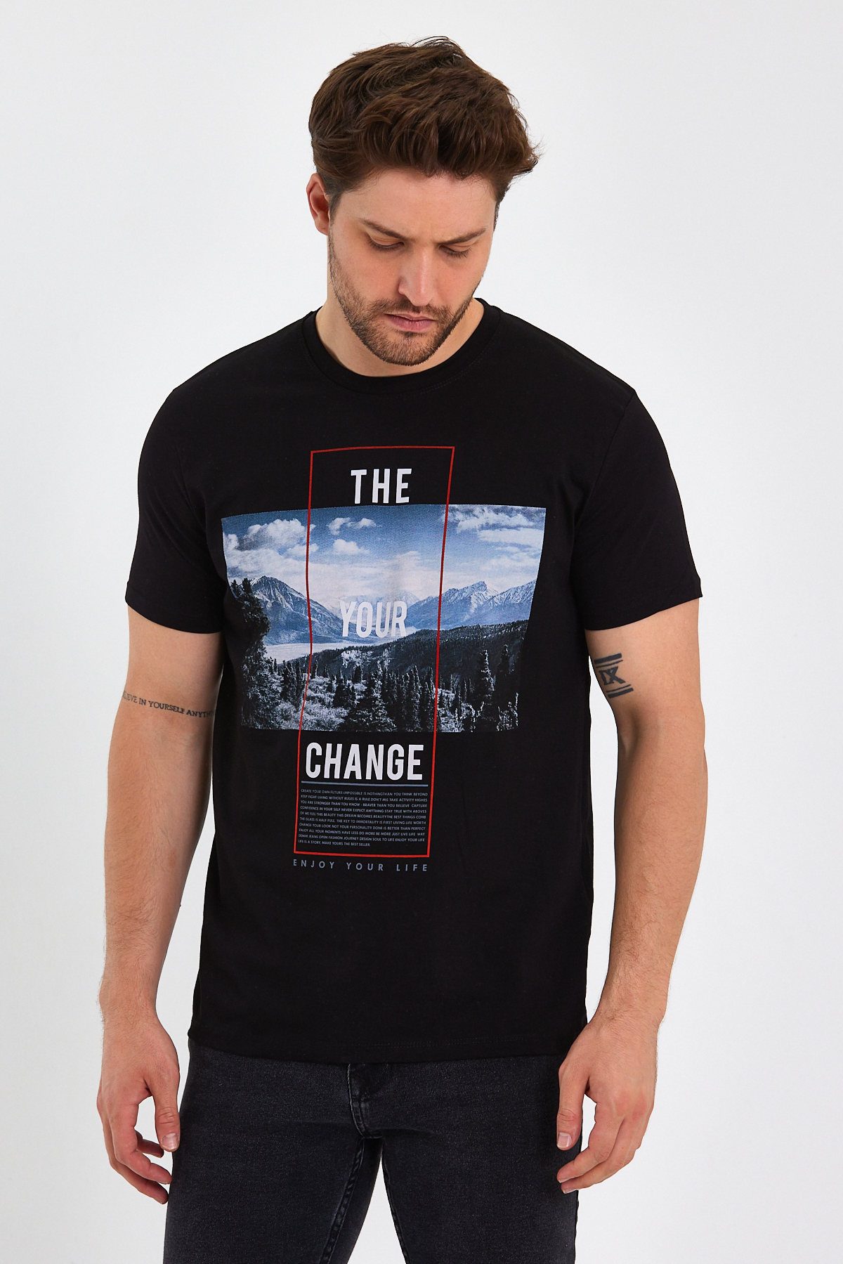 Футболка с принтом Trend Collection 2737 черный - Фото 4