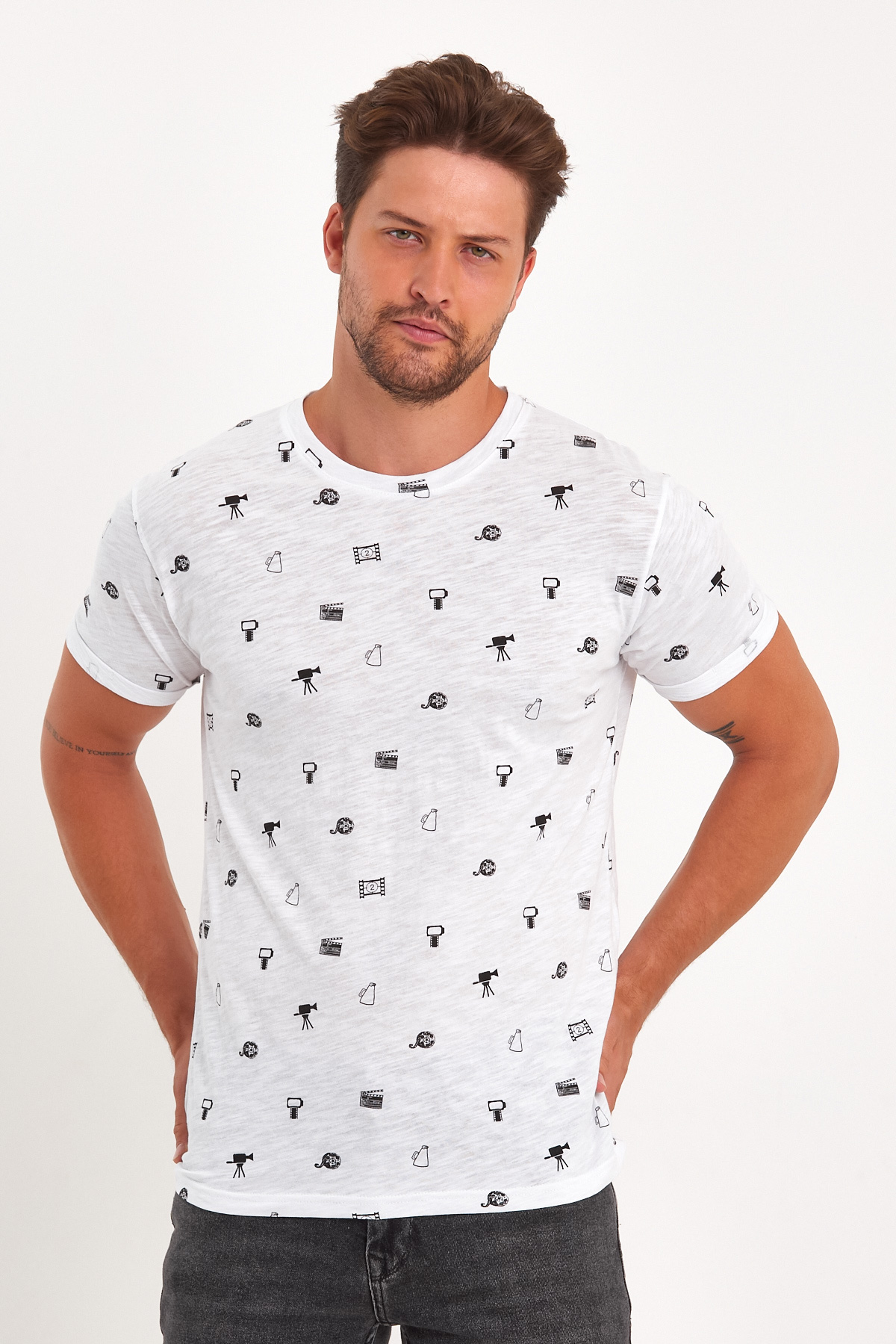 Футболка з принтом Trend Collection 2610 Білий+камера - Фото 4
