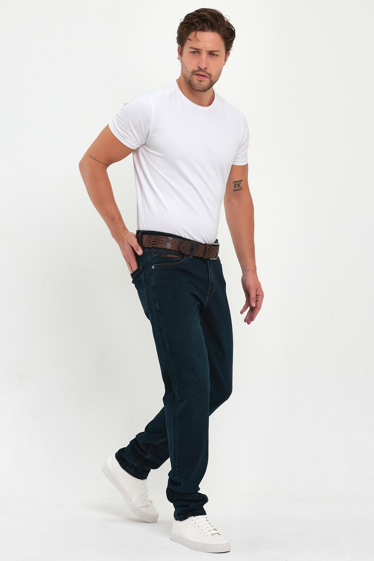 Джинсы slim fit Trend Collection 4338 Темно-синий (HAKI) - Фото 5
