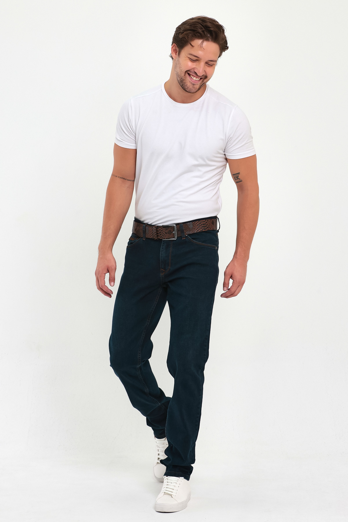 Джинсы slim fit Trend Collection 4338 Темно-синий (HAKI) - Фото 6