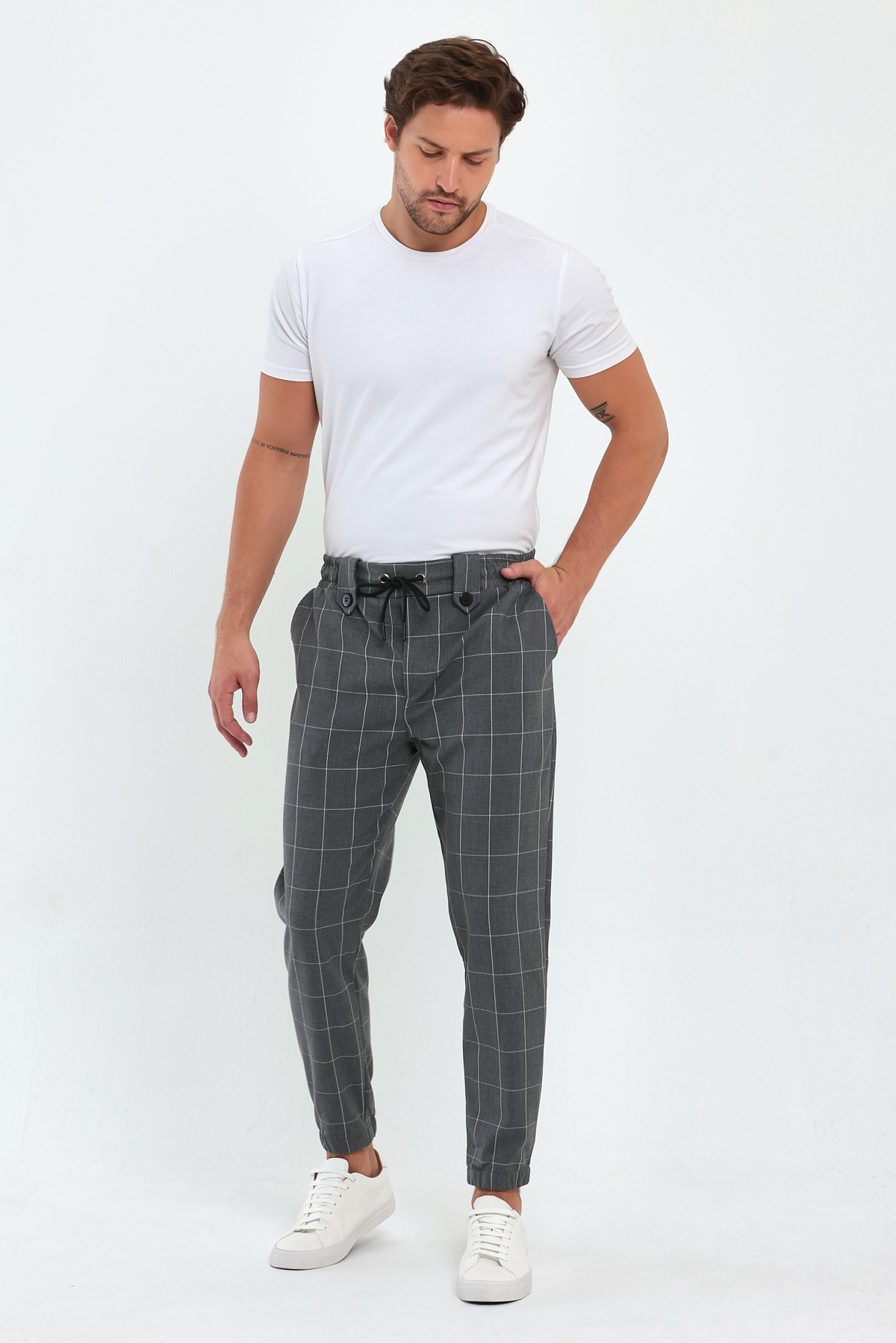 Брюки Trend Collection 4081 серый+клетка (ANTRASIT) - Фото 4