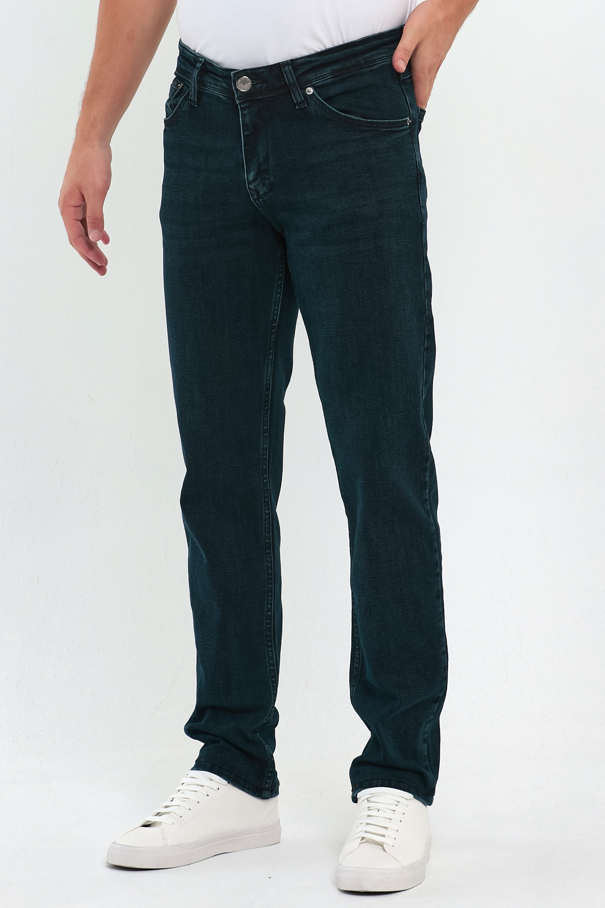 Джинси slim fit Trend Collection 13090 Синьо-зелений (YESIL) - Фото 1