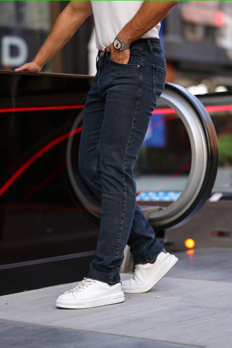 Джинси slim fit Trend Collection 13090 Синьо-зелений (YESIL) - Фото 8