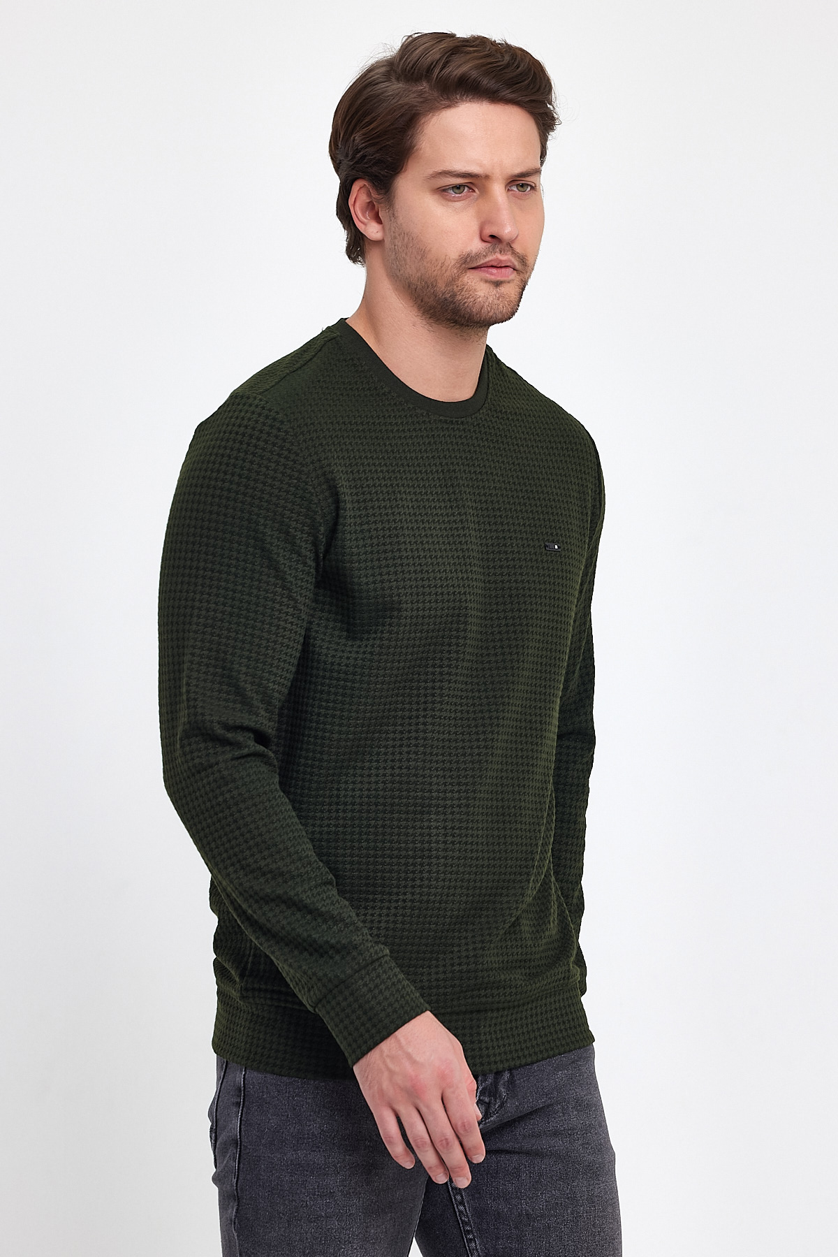 Свитер casual Trend Collection 20881 хаки (HAKI) - Фото 1