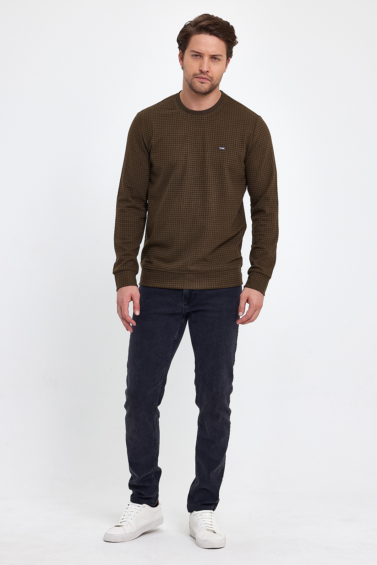 Свитер casual Trend Collection 20881 оливковый (OLIVE) - Фото 