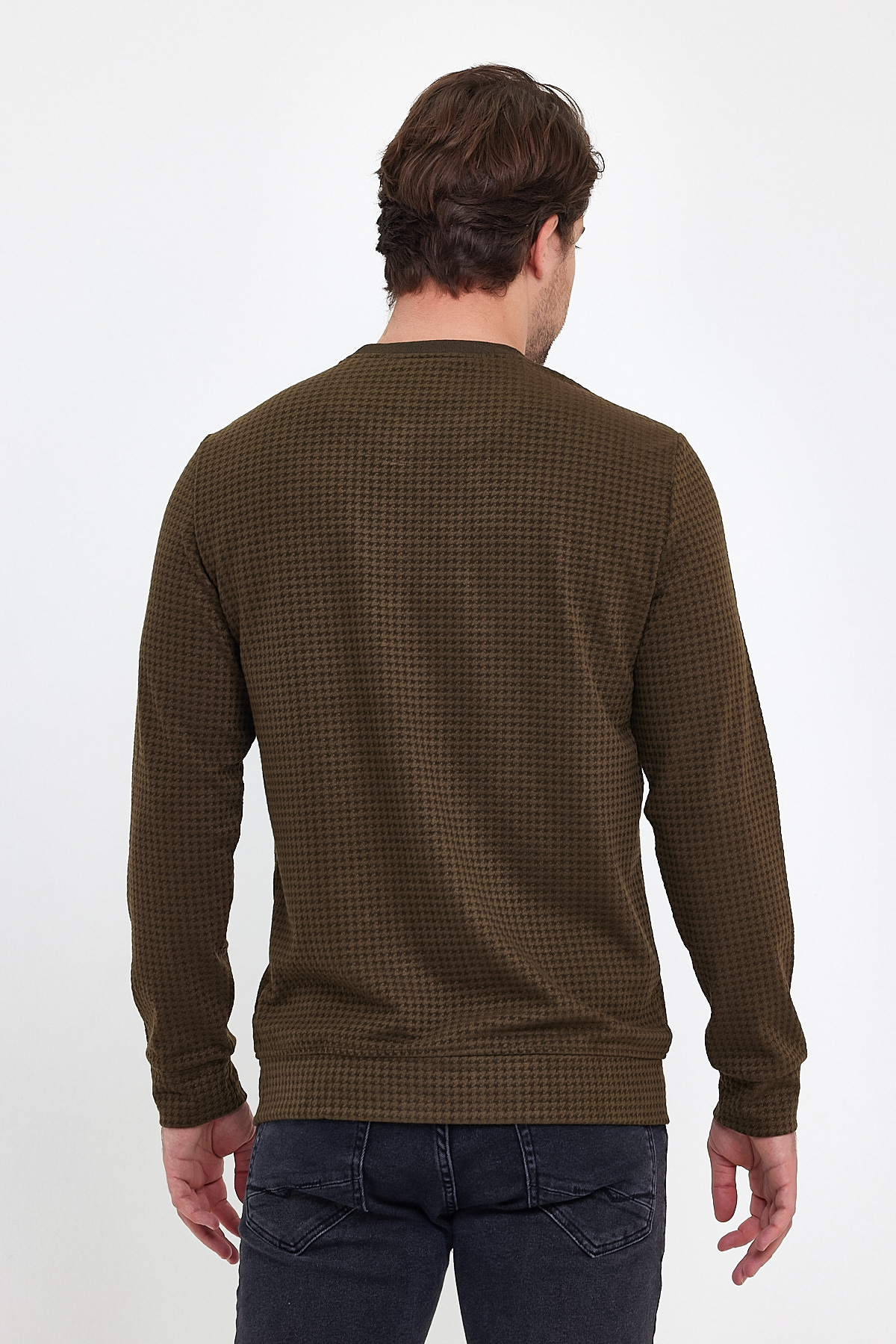 Свитер casual Trend Collection 20881 оливковый (OLIVE) - Фото 3