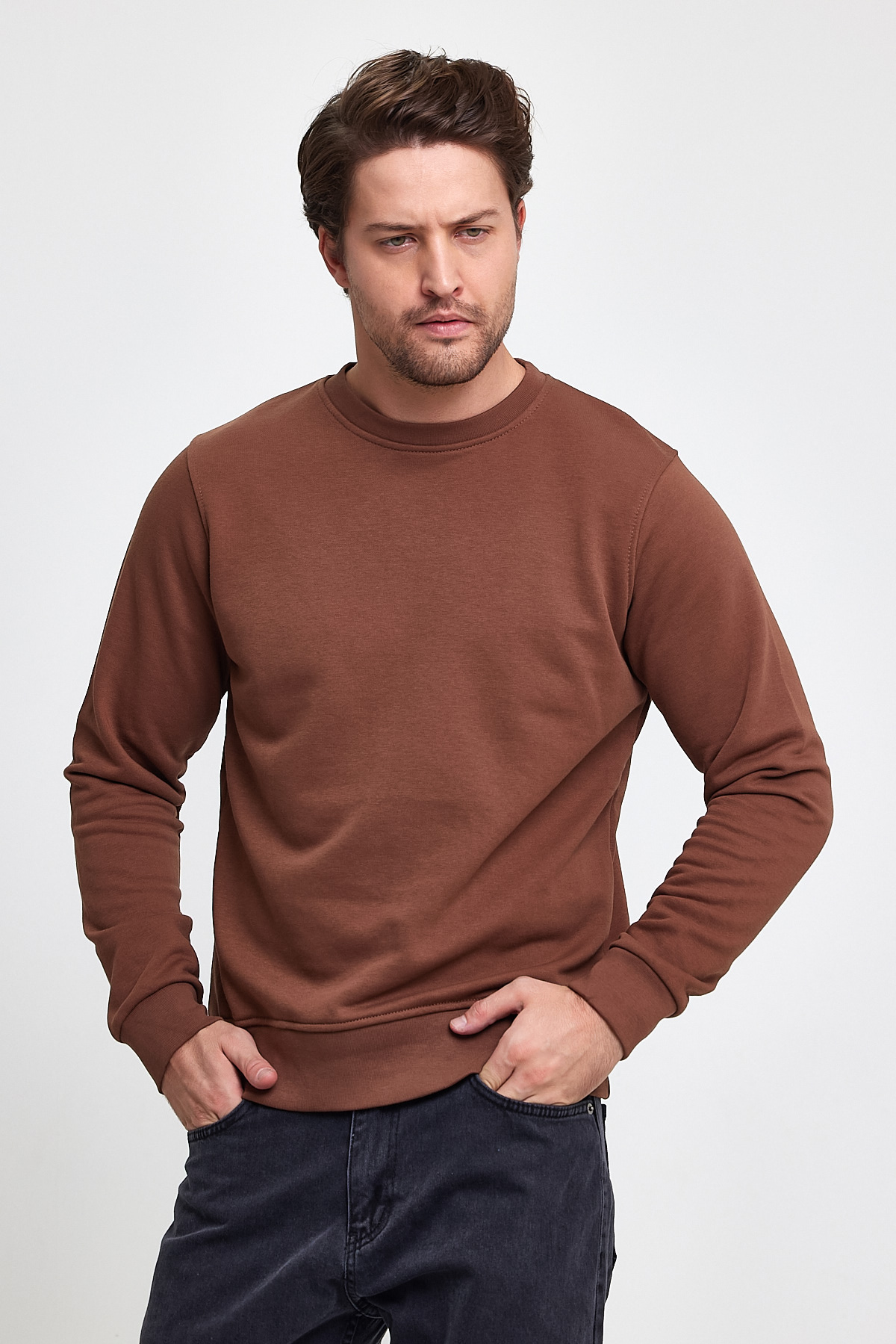 Свитшот Trend Collection 6049 коричневый - Фото 3