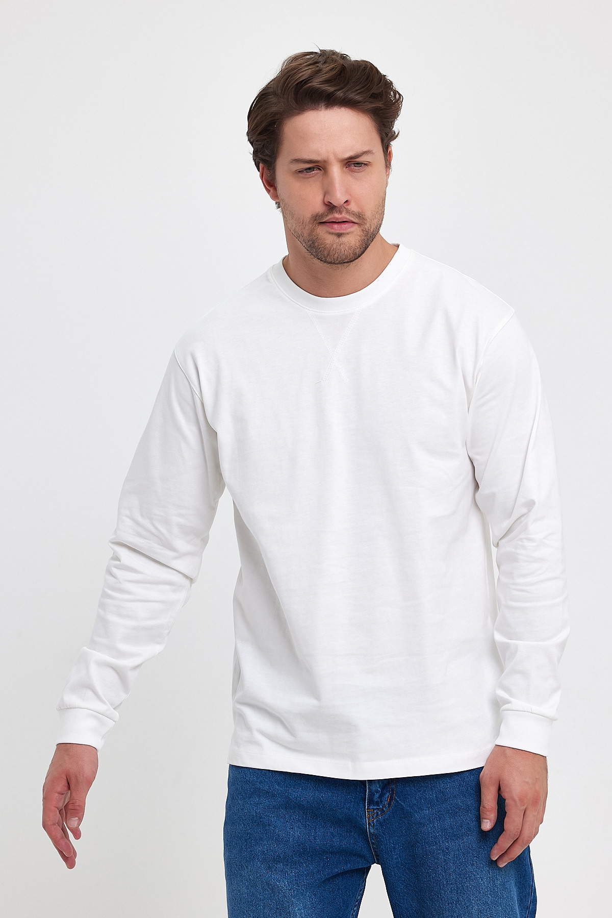Лонгслив Trend Collection 5000-02 Белый (ECRU) - Фото 6