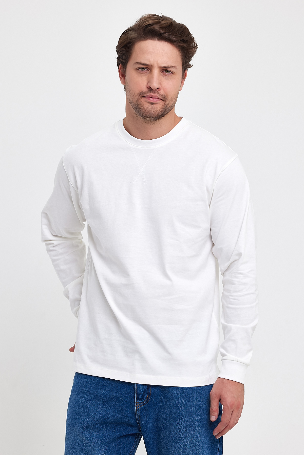 Лонгслив Trend Collection 5000-02 Белый (ECRU) - Фото 3
