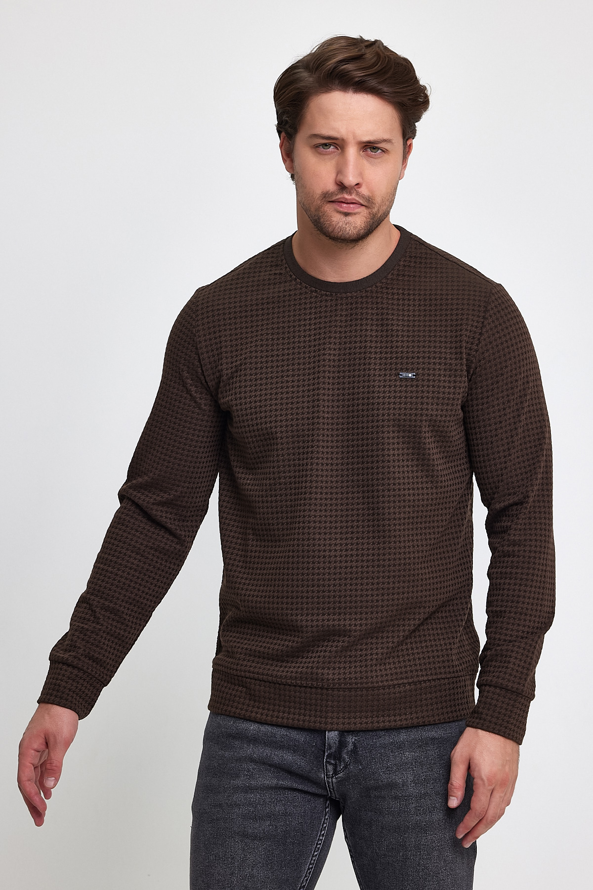 Свитер casual Trend Collection 20881 коричневый (TUTUN) - Фото 4