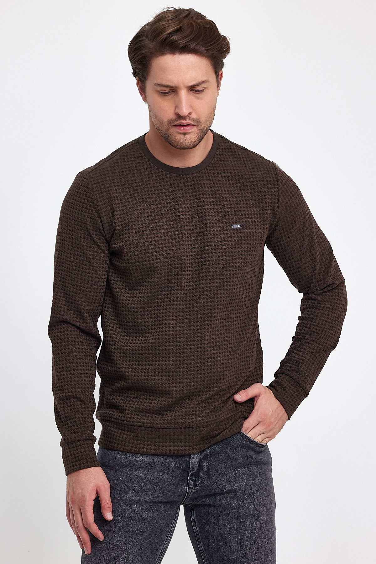 Свитер casual Trend Collection 20881 коричневый (TUTUN) - Фото 5