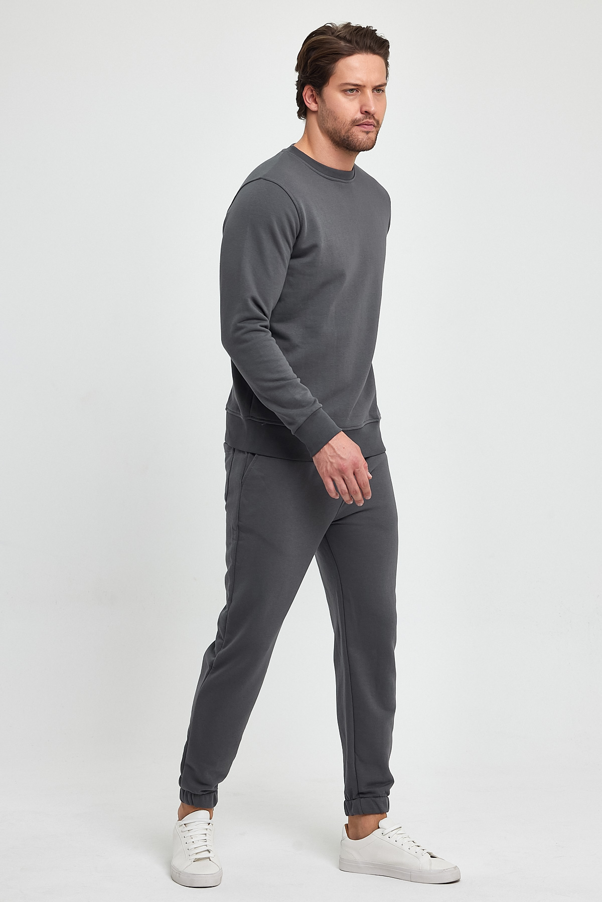 Спорт комплект Trend Collection: Свитшот 6049 Антрацит, Брюки 5424-1 Антрацит - Фото 1