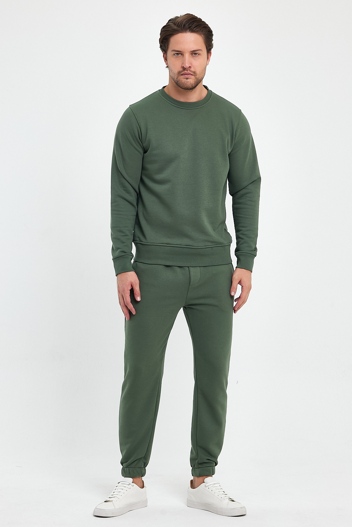 Спорт комплект Trend Collection: Свитшот 6049 Хаки, Штаны 5424-1 Хаки - Фото 6