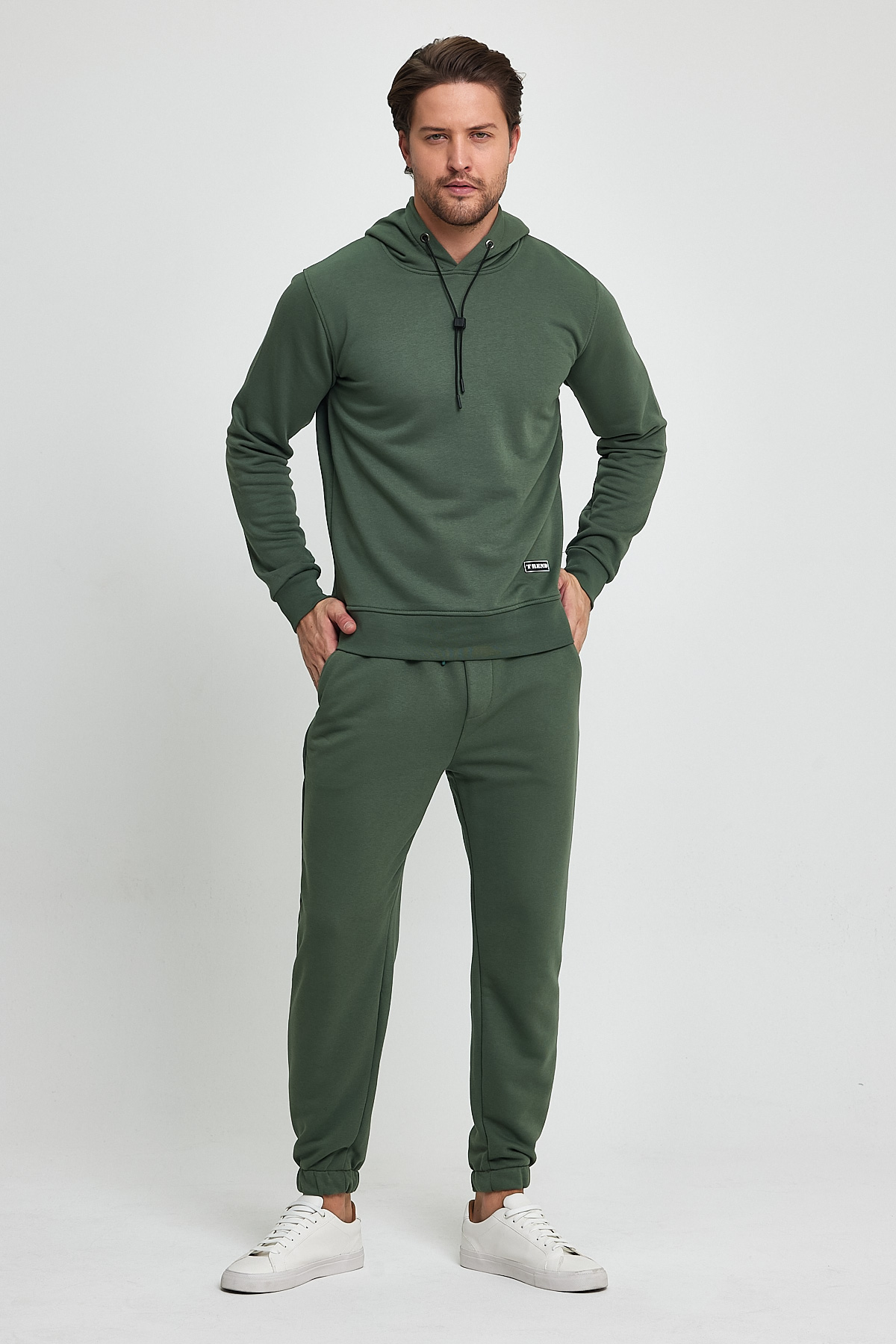 Спорт комплект Trend Collection: Худи 5335 Хаки, Брюки 5424-1 Хаки - Фото 6