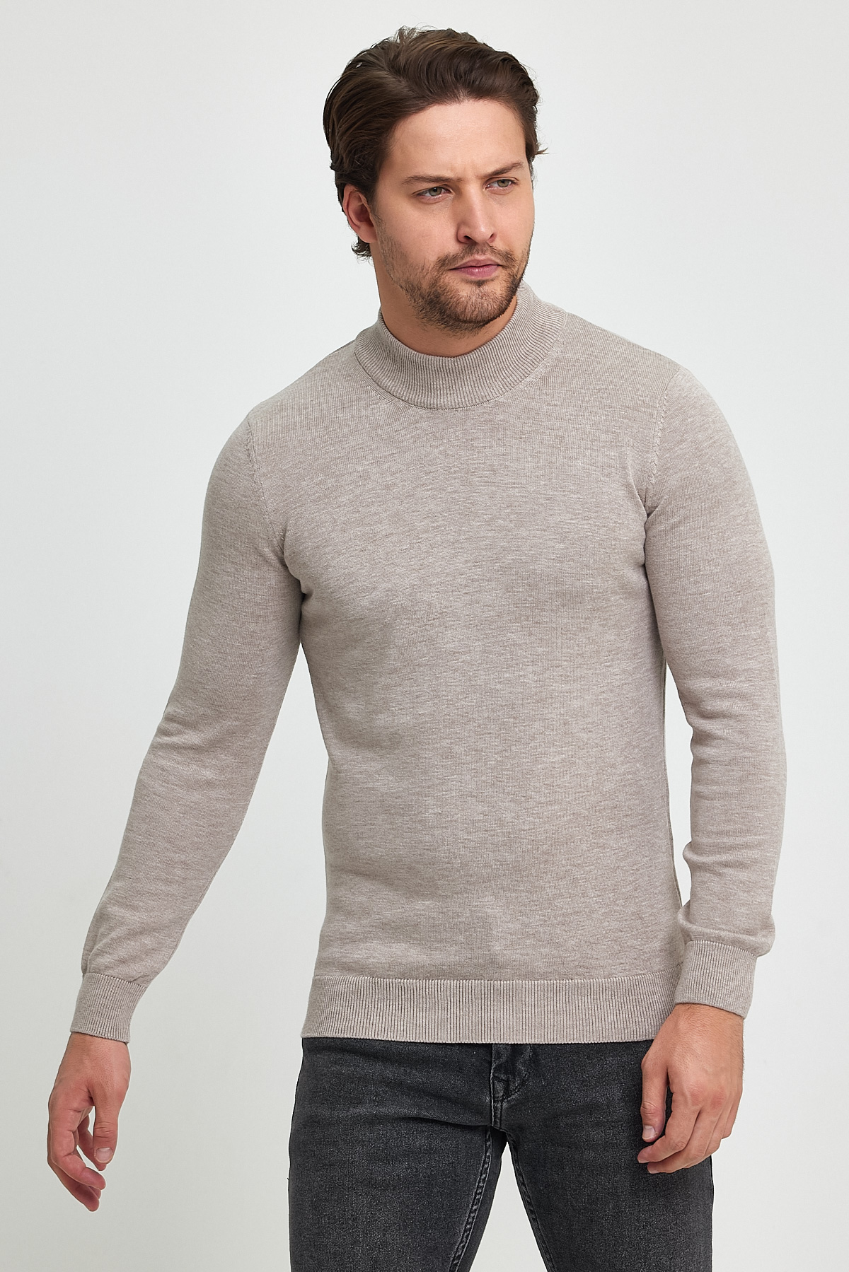 Гольф однотонный стойка Trend Collection 201494-3 светло-бежевый (A.BEJ) - Фото 4