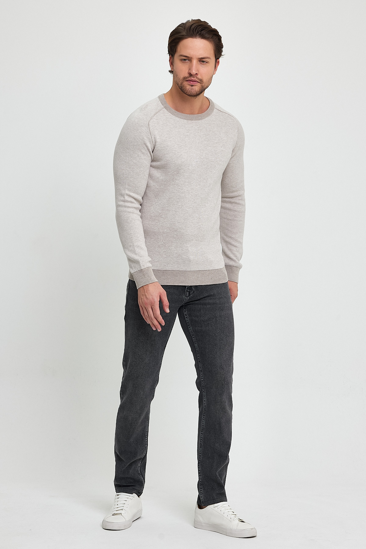 Свитер casual Trend Collection 211498-1 бежевый (KEMIK-A.BEJ) - Фото 