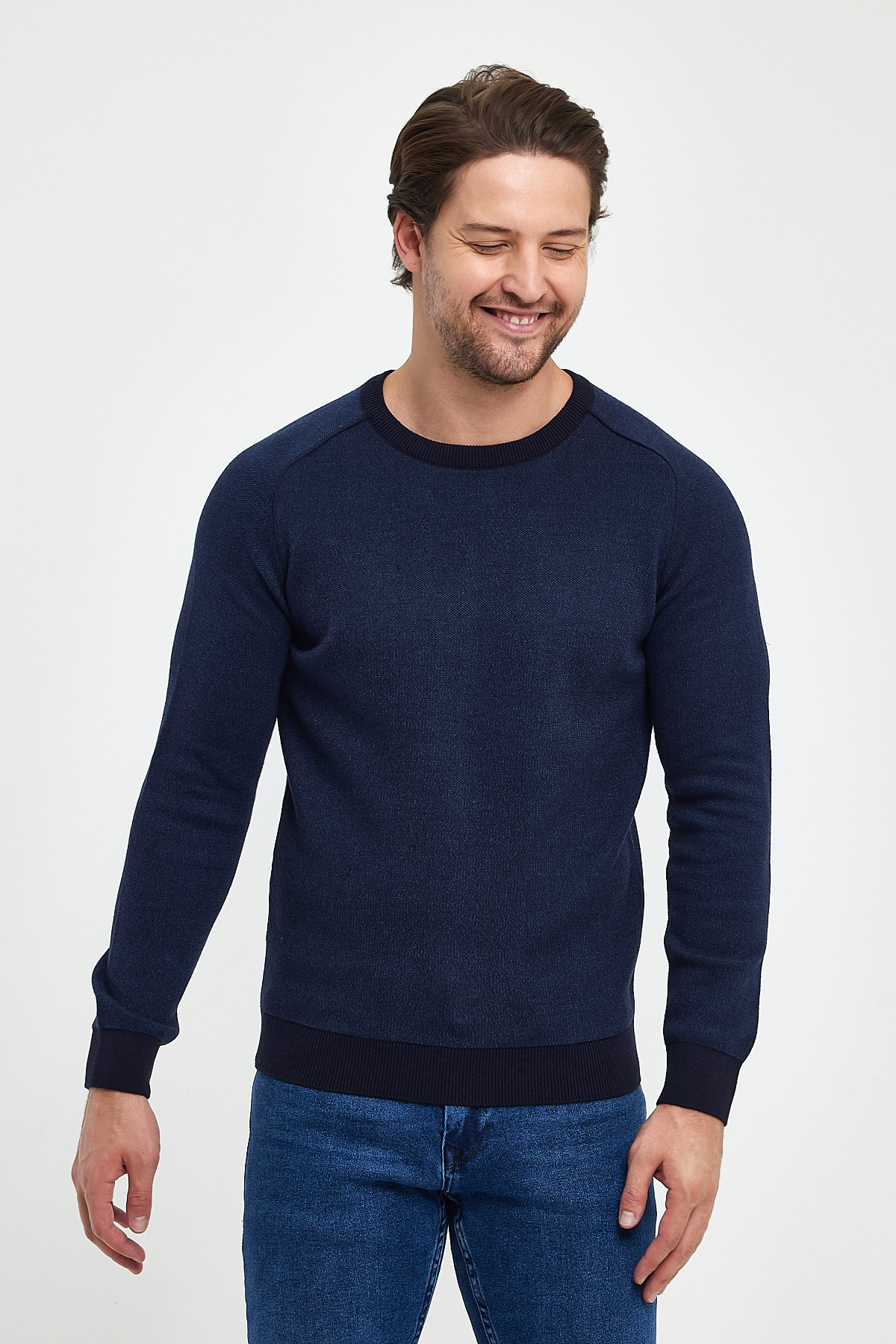 Свитер casual Trend Collection 211498-1 Темно-синий+синий (LACIVERT-HAVACI) - Фото 2