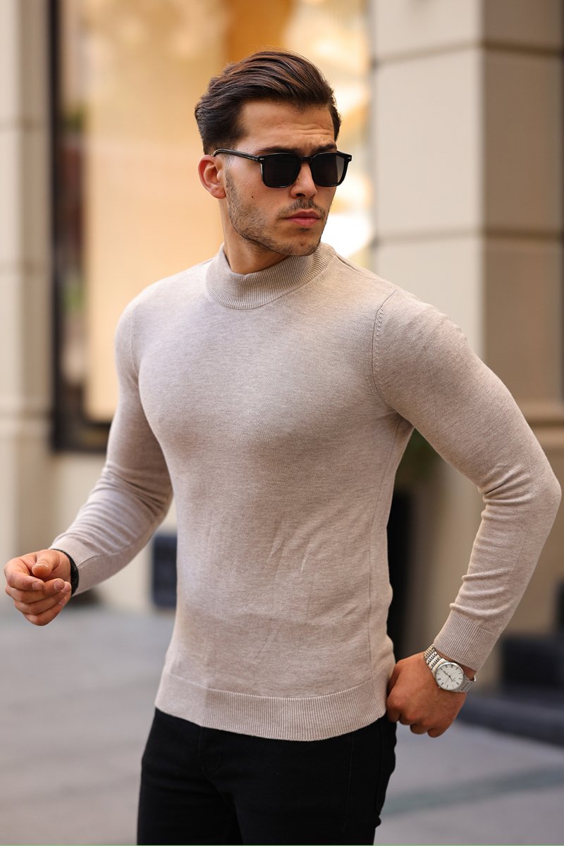 Гольф однотонный стойка Trend Collection 201494-3 светло-бежевый (A.BEJ) - Фото 7