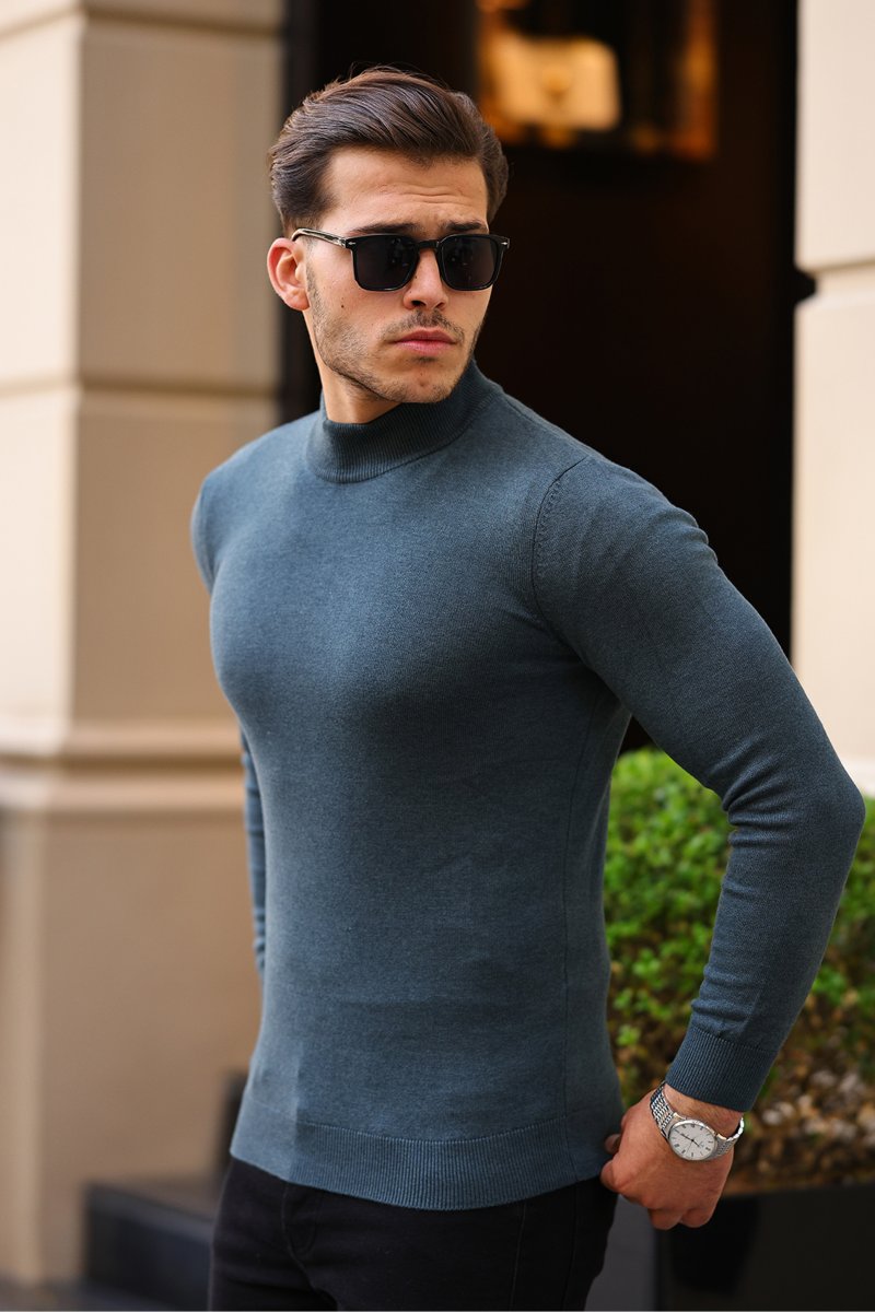 Гольф однотонний стійка Trend Collection 201494-3 Смарагдовий (ZUMRUT) - Фото 5