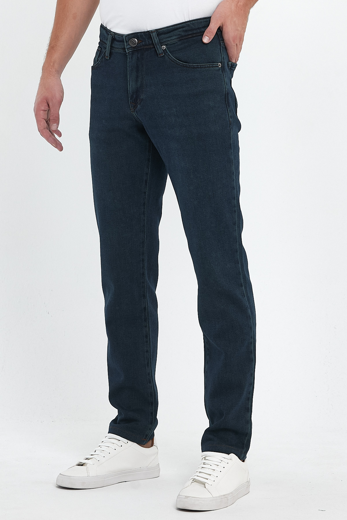 Джинсы Slim fit Trend Collection 13093 сине-зеленый (HAKI) - Фото 4