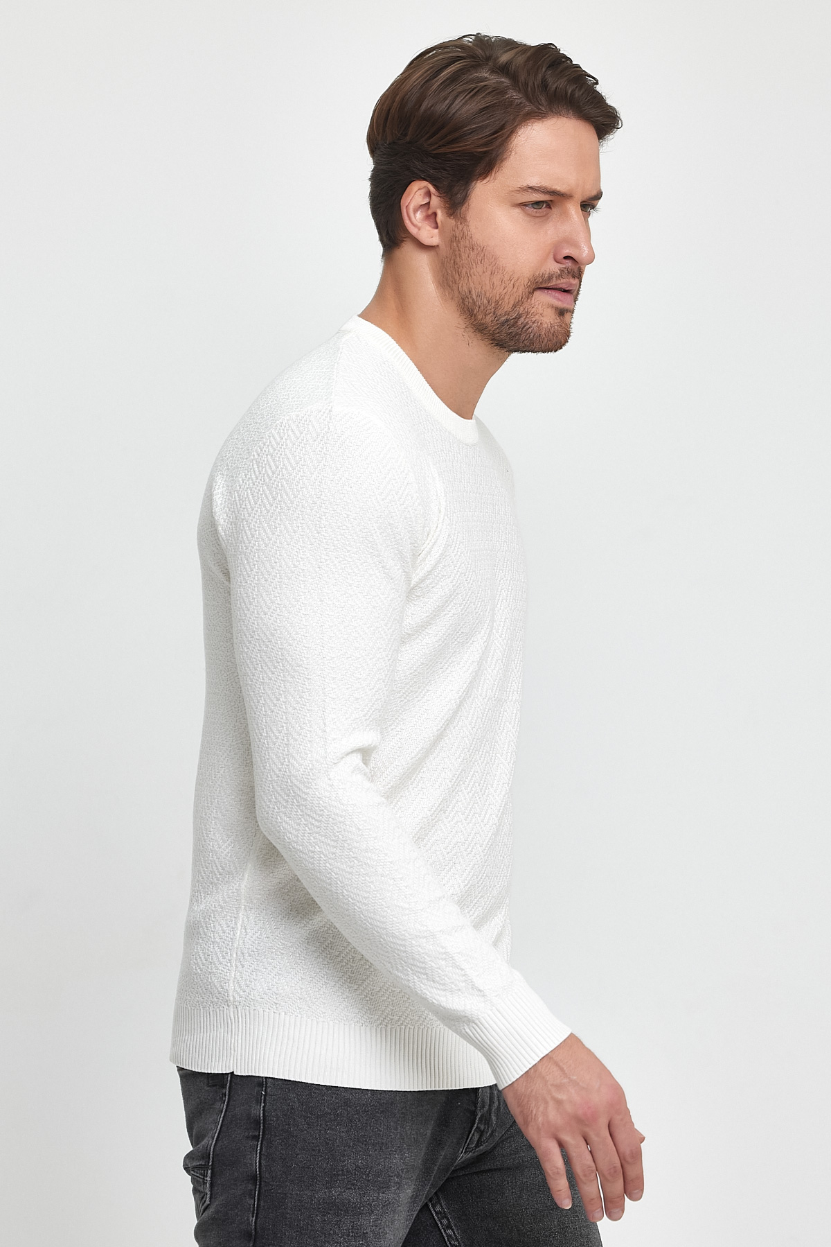 Свитер casual Trend Collection 7394 Белый - Фото 1