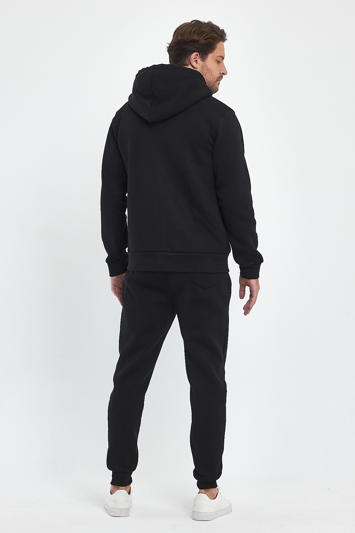 Спорт комплект флис Trend Collection: Кофта 6164, Штаны 5525 Черный - Фото 6