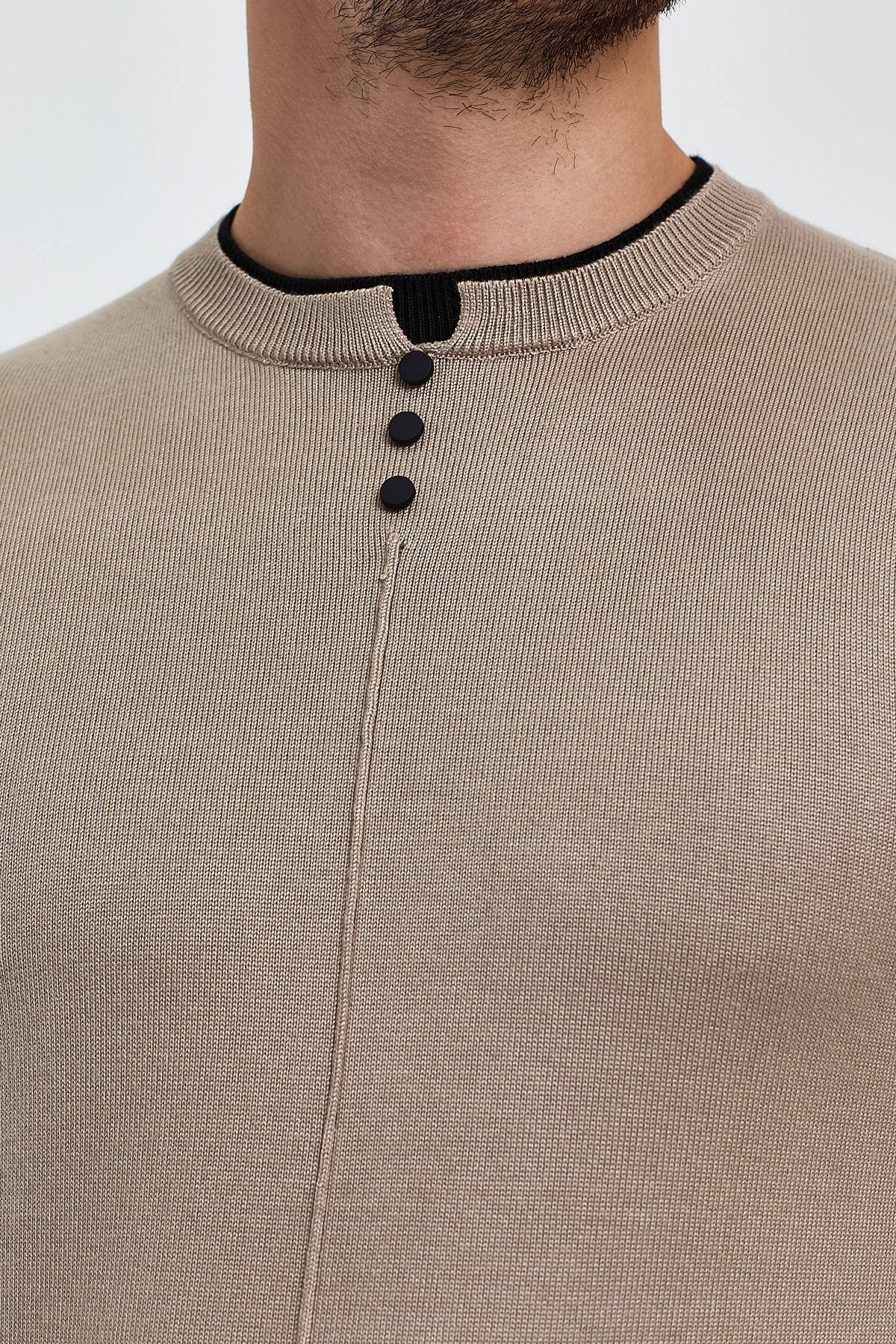 Свитер casual Trend Collection 03215 бежевый (BEIGE) - Фото 8